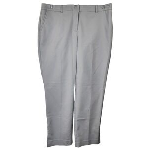 Jones New York Signature Grace Gray Stretch Ankle Pants 12 Minimalist Career